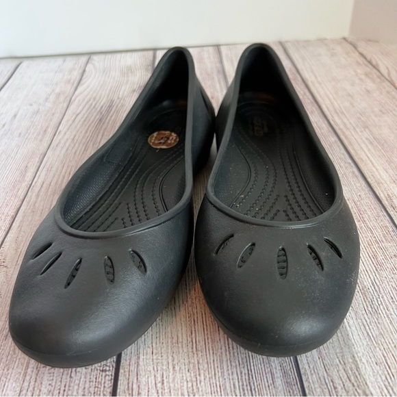 CROCS Black Ballet Flats 8 - Picture 2 of 4